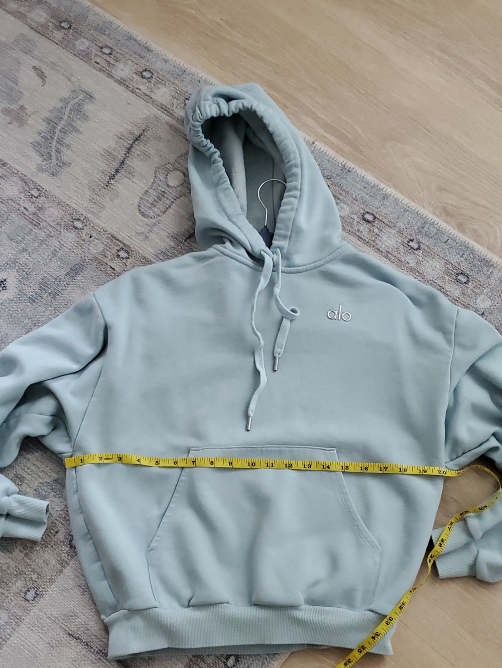 SOLD Yoga Accolade Light Blue Hoodie Sweatshirt SzXS - Picture 7 of 9